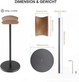 Houten Hoofdtelefoonhouder voor Alle Hoofdtelefoonmaten — thumbnail 3