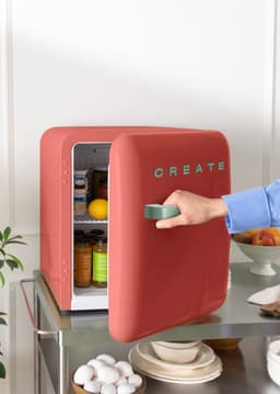 CREATE - Koelkast in retrostijl - Terracotta - Handvat Sage - FRIDGE RETRO 48L — thumbnail 4