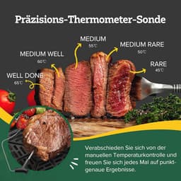 1700W 6.5L Airfryer met Slimme Probe Thermometer - 8-in-1 Kookmodi en Snelle Verwarming tot 230℃ — thumbnail 3