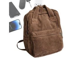Corduroy laptop rugzak, Boektas portemonnee met handvat, Kleine rugzak portemonnee, Corduroy laptop tassen voor vrouwen, Casual dagtochten rugzak, Hogere school rugzak voor mannen, College laptop tas voor vrouwen