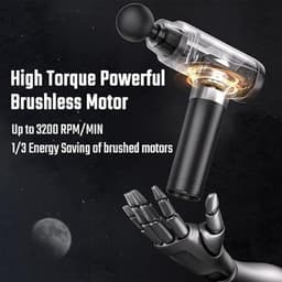 Massagepistool met LED-Touchscreen – 20 Snelheden – 9 Massagekoppen – Stil Percussie Massageapparaat – Inclusief Draagtas — thumbnail 4