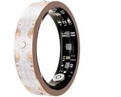 WizBay Premium Select® Bohemian Smart Ring - Pearl White - Hartslag, Slaap en Zuurstofmeting - Activiteitstracker - Maat 8