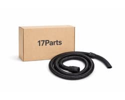 17 Parts – Stofzuigerslang 2,5 m – Geschikt voor Kärcher WD1 WD2 WD3 WD4 WD5 WD6 – Flexibele Zuigslang – Robuust & Eenvoudig te Installeren – Vervangende Slang voor Nat- en Droogzuiger