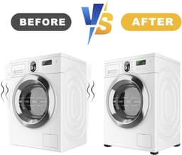 Set van 4 Vibro-isolerende Voetjes voor Wasmachine en Droger - Antislip Trillingsdempers (Zwart, 45 mm Binnenmaat) — thumbnail 6