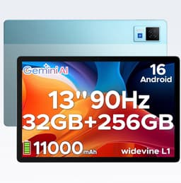 DOOGEE U13 - Tablet - 32GB RAM + 256GB ROM/2TB - Gemini AI - Android 16 - 13 inch 90Hz FHD - 11000mAh/18W - 4 luidsprekers - 13MP + 5MP - 2.4G/5G WiFi - Widevine L1 - Bluetooth 5.0 - OTG - GPS - Face ID - Blauw — thumbnail 1