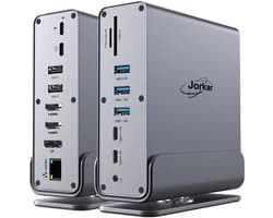 15-in-1 USB-C Dockingstation voor 3 Monitoren met 4K HDMI, DP, 100W PD en 10Gbps Data