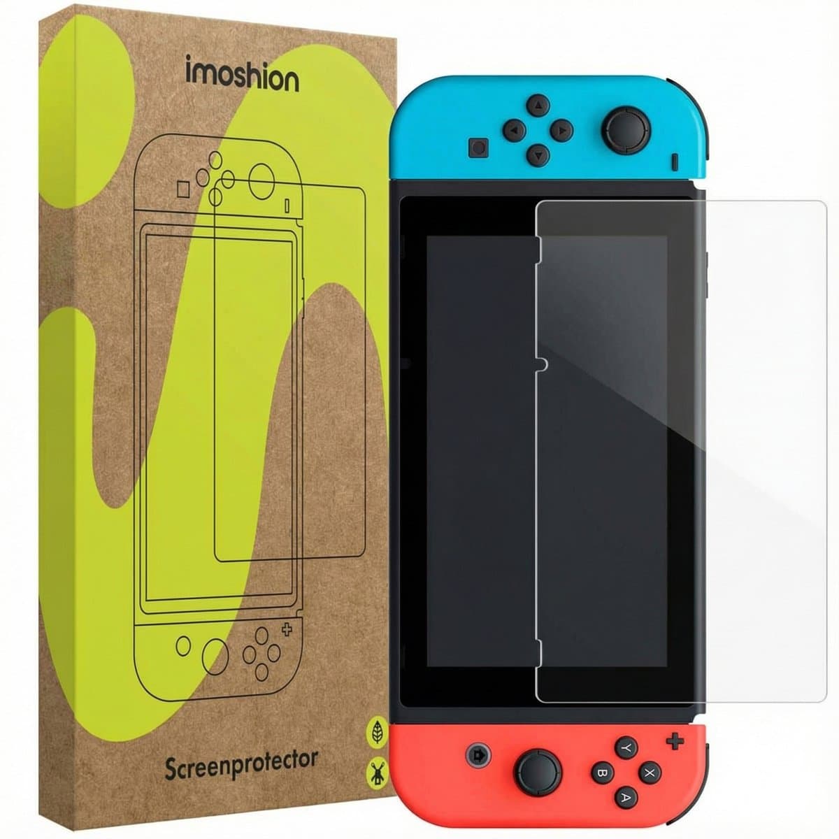 imoshion Screenprotector geschikt voor Nintendo Switch - Gehard Glas, Anti Vingerafdruk Coating, Krasbestendig en UV Werend - Accessoires — afbeelding 1