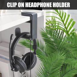 Hoofdtelefoonstandaard - 360° Draaibaar en Hoogte Verstelbaar - Universeel Compatibele Gaming Koptelefoonhouder met Kabelclip voor Bureau — thumbnail 5
