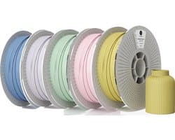 Kexcelled PLA Mat Combideal - 5x 1kg 3D Printer Filament - Ice Blue, Lavender, Soft Green, Soft Pink, Light Yellow