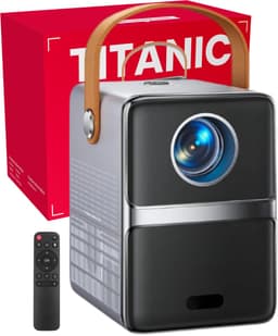 STOBE® TITANIC draagbare mini beamer - eenvoudig mee te nemen - Projector voor films te kijken - mini projector - HDMI - AUX - USB - 4K beamer support — thumbnail 1