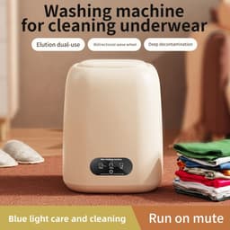 Kleine wasmachine, Geschikt voor het wassen van ondergoed en kinderkleding, mini volautomatische draagbare wasmachine met centrifugefunctie. — thumbnail 4