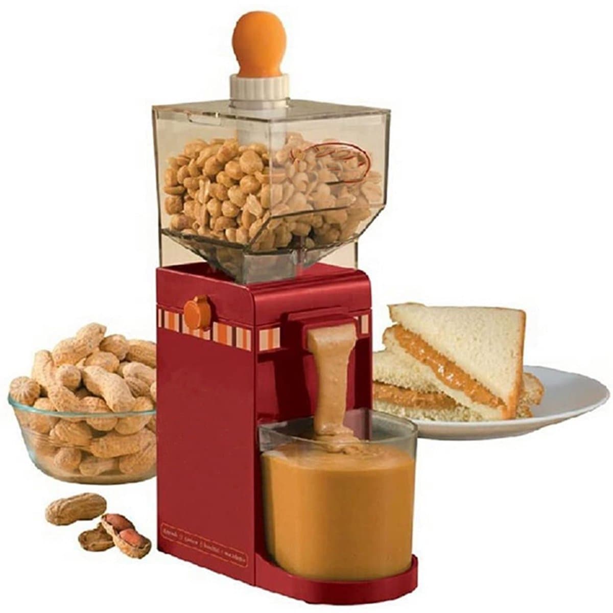 Boterbereider - Pindakaasbereider - Notenmolen - Kleine kookmachine - Thuis 110V/220V 120W Keukenbotermachine - Pinda's, cashewnoten, amandelen, hazelnoten — afbeelding 1