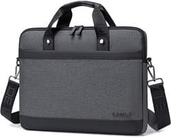 DE LAMASSU® Lira – Slanke Laptoptas voor Dames & Heren – Waterafstotend – Voor laptops tot 16 inch – Met Trolleyband