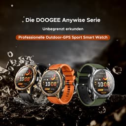DOOGEE Anywise W1 Smart Watch - AI-spraakbesturing - Videobellen - Elke polsmaat - GPS - Gratis kaartmateriaal - 18 dagen batterijduur - Fitnesstracker - 170+ sportmodi - 5 ATM waterdicht - voor Android en iPhone — thumbnail 5