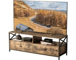 tv-lowboard-bruin-zwart-120x50x40 cm-met opbergruimte
