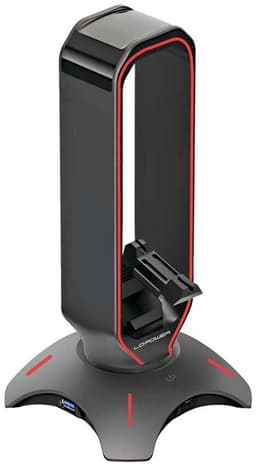 LC-POWER® LC-HUB-HEAD-BUNGEE - Hoofdtelefoonhouder - Kunststof - Silicone - 439g - Zwart — thumbnail 3