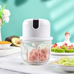 300 ml draadloze USB multifunctionele elektrische knoflookmolen/knoflookhakker/vleesmolen, Geschikt voor het hakken van paprika's, noten en vlees; keukenmachine Geschikt voor groenten, paprika's en vlees. — thumbnail 3