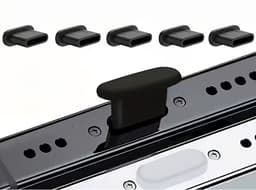DW4Trading Siliconen Stofpluggen 5 Stuks Voor USB C Aansluitingen, Ideaal Voor Iphones - Zwart — thumbnail 2