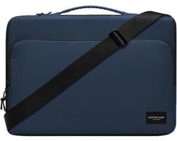 Gaston Luga Laptophoes geschikt voor Laptop | Gaston Luga Däsh Cushioned Briefcase Aktetas 16 inch Laptoptas + Handvat - Donkerblauw
