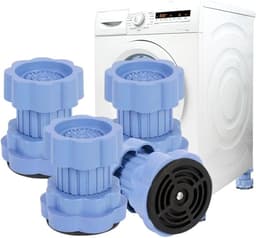 Wasmachine voetsteunen met anti-vibratie pads - Verstelbare hoogte wasmachine voetsteunen - Multifunctionele verstelbare standaard basis - Universele hoogte verhogende pads - 4-pack — thumbnail 1