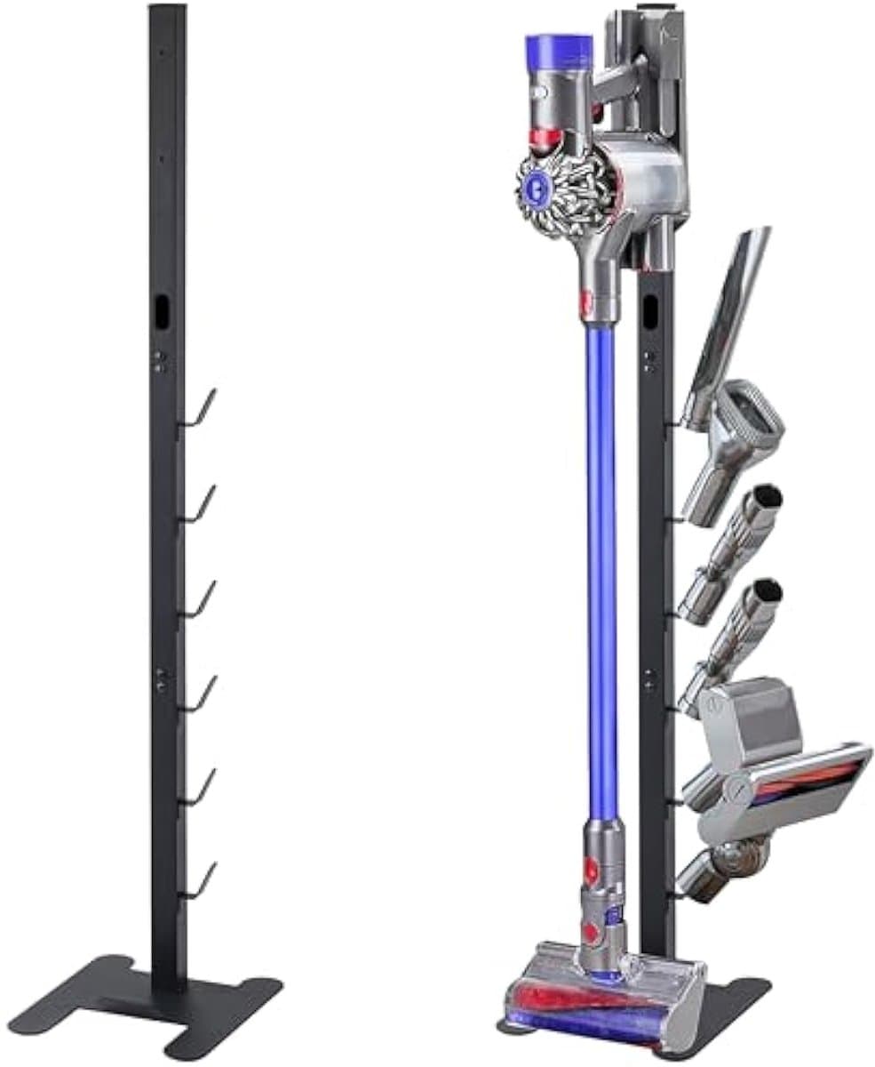 Stofzuigerstandaard – Metalen Staander Compatibel met Dyson – Vrijstaand Accessoirestation – Zwart — afbeelding 1