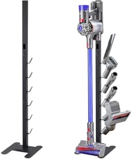 Stofzuigerstandaard – Metalen Staander Compatibel met Dyson – Vrijstaand Accessoirestation – Zwart — thumbnail 1
