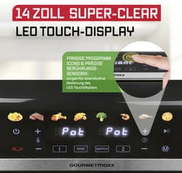 GOURMETmaxx AirGenius heteluchtfriteuse 9L met 2x4,5L kamers en 8 programma’s – geschikt voor 8 personen – touchscreen bediening — thumbnail 3