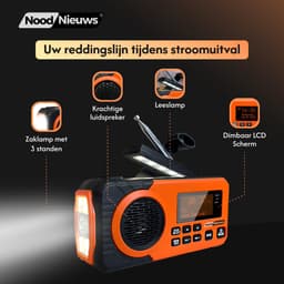 NoodNieuws Pro Noodradio – DAB+/FM – 5000mAh Powerbank – Zonnepaneel — thumbnail 3