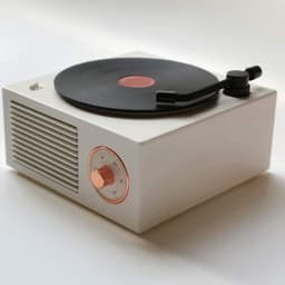 Deze retro-klassieke lichtroze Bluetooth-speaker heeft een klassiek ontwerp voor een platenspeler en is een leuk cadeau voor meisjes. Hij beschikt over een verbeterde bas en een luid volume. — thumbnail 3