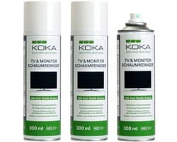 3x set KOKA reinigingsschuim spray bus reiniger TV OLED LCD LED TFT televisie PC Monitor