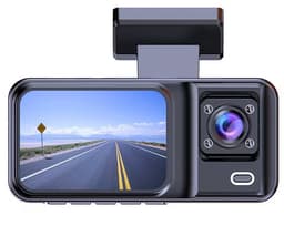 Autocamera (DVR) - Inbouw-DVR - Dubbele camera's voor en binnen in de auto - Full HD - 120° groothoek - Loopopname - Zwaartekrachtsensor (met 32GB geheugenkaart) — thumbnail 1