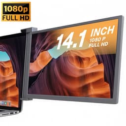 HoriVue Portable Monitor Plus 14.1'' - Full HD IPS - Draagbaar Scherm - Extra Scherm Laptop - Draagbare Monitor voor Laptop - Laptop Scherm Uitbreider - Incl. beschermhoes — thumbnail 1