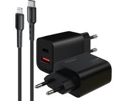 Phreeze 35w dual usb C oplader geschikt voor iPhone en iPad met Lightning kabel 1m - Power Delivery snellader