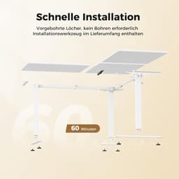 Elektrisch In Hoogte Verstelbaar L-Vormig Bureau 150x125 cm – Ergonomisch Hoekbureau met Geheugenfuncties & Anti-Botsing – Zit-Sta Computertafel met Stil Motor – Modern Wit Houten Design – HomeByNicole — thumbnail 4
