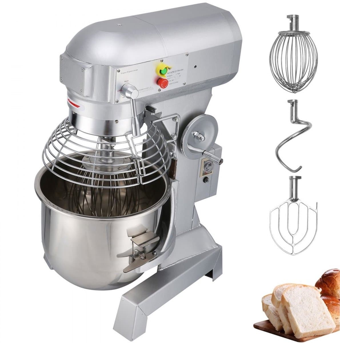 Elektrische Planetaire Mixer - Commerciële Deegmixer en Keukenmixer - 30 L - 1100 W - 220 V - 3 Snelheden — afbeelding 1