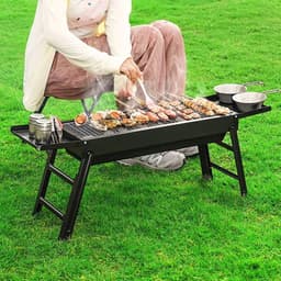 Benelux Select Draagbare Bbq – Opvouwbare Bbq – Meeneem Bbq – Inklapbaar - Zijtafels En Draagriem – Grill oppervlakte 56 x 23 cm — thumbnail 5