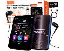 Zenwire Vibe P1 MP3/MP4 Speler 36GB - Bluetooth 5.2 - FM Radio