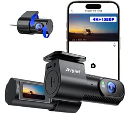 A4 Dashcam - 4K - 170 graden kijkhoek - Wifi - Gps - FullHD resolutie - Night vision - Parkeerbeveiliging - 1,5 inch Ips Lcd - dashcam voor auto - 170 + 150 graden kijkhoek - G Sensor- Full HD achter camera 1080P — thumbnail 1