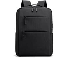 Gigicial Rugzak - Laptoprugzak - Waterdicht Polyester & Grote Capaciteit Voor 15.6 Inch Laptop - 1 - Voor Kantoor En Reizen Zwart