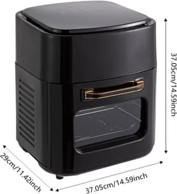 EAFC Airfryer - 11L Grote Capaciteit XXL - PFAS Vrij - programma's - Instelbare temperatuur - 1400 Watt - Tot 6-7 Personen - Zwart — thumbnail 6