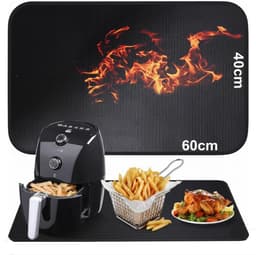 Hittebestendige Vuurvaste Siliconen Mat – Bakmat - Antislip Glasvezelmat 40x60 cm – Beschermmat voor Friteuse, Airfryer, Oven & Koffiezetapparaat - Koffiemat — thumbnail 1