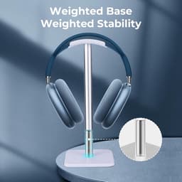 Soporte Auriculares - Koptelefoonhouder - Basis Stabiliteit - Hoogte van 24.5 cm - Universele Compatibiliteit - TPU-bescherming - Simpel Zonder Gereedschap Te Monteren - Eenvoudig Ontwerp - 24.5 * 10 * 10 cm — thumbnail 5