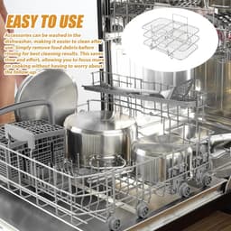 Airfryer accessoires, 3 etages heteluchtfriteuse, Grillrooster voor Ninja Foodi Dual Zone AF300EU/ AF400EU, Air Fryer Rack multifunctioneel, heteluchtfriteuse accessoires — thumbnail 2