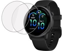 2x Folie Screenprotector Geschikt voor Garmin Vivoactive 6 - Screenprotector - Beschermglas Folie