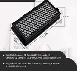 Replacements® HEPA-filters geschikt voor Miele Active AirClean 50 – Voor Complete C3, C2, S8, S6, S5, S4 - Vervangt SF-HA 50 - 2 stuks — thumbnail 4