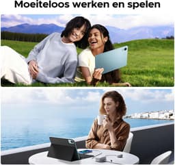Aorlym P12 - Tablet - 48 GB RAM (8+40 GB) - 128 GB ROM (2TB/TF) - 12 inch 2K 120 Hz IPS - Android 16 - 10000 mAh /18 W - T7280 OctaCore - Dubbele camera - WiFi 5 - Bluetooth - Face ID - Toetsenbord - Stylus meegeleverd - Blauw — thumbnail 8