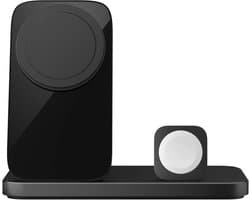 Nomad Stand One Max MagSafe Qi2.2 draadloze oplader – Ondersteunt opladen tot 25W – Inclusief Apple Watch snellader – Uitgerust met Qi laadplek voor AirPods en koptelefoons - Zwart