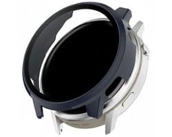 Watch case screenprotector - geschikt voor Garmin Venu 4 45mm - hoesje - gehard glas - volledige bescherming - donkerblauw
