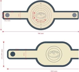 Ovenmatten – Bakmatten – Extra Dikke Ovenbakmaten van Silicone 0.7 mm met Lange Handvatten – Bakmat – Hittebestendig tot 230°C voor Oven, Magnetron & Airfryer – Set van 1 Ronde + 1 Ovale Mat – 2-Pack — thumbnail 2