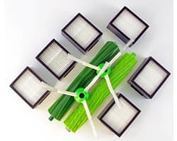 Kit, vervangset, onderhoudsset, filters en borstels, geschikt voor Roomba E5, E6, E7, i7 en i7+